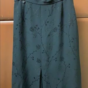 Escada black long silk skirt